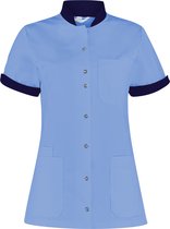 Haen / Ballyclare Dames Zorgjas Mila met tricot mouwinzet Petrol Blue / Donkerblauw - Maat 3XL