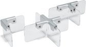 PlexiDirect Accessoires | DELA 2-weg 90° Hoek verbinder | Aluminium Grijs Top