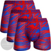 Grand man boxershorts heren art streep 3-pak - Rood - M