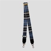 STRAP BLUE WHITE Bag strap - Festival tassenriem - Schouderband - Schouderriem tas - Tassen riem - Tas hengsel - Tassen band - gitaar strap - cameratas band - cross body - verstelbare riem - 