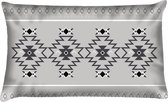 Sierkussen Home&Garden zwart grijs wit 40x60cm all weather patroon B2