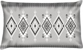 Sierkussen Home&Garden zwart grijs wit 40x60cm all weather patroon A2