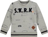 SKURK Sami Baby Jongens Grijs All over Print Sweater - Maat 86