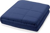 verzwaarde deken-katoen zware dekens-zachte airconditioner dekbedden-Donkerblauw-153x203cm