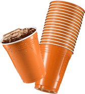 Oranje Cups - 25stuk(s) - 475ml - Party Cups - Beerpong - Drankspel - Beerpong Bekers - Plastic Bekers