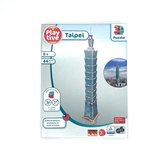 taipei 3d puzzel - spel en creativiteit - leuke 3D puzzel - wolkenkrabber - taiwan - gemakkelijk zonder knippen en lijmen - 44 stuks
