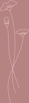 Ansichtkaart - A6 - 10x15cm - Roze - Poppy - 3 stuks