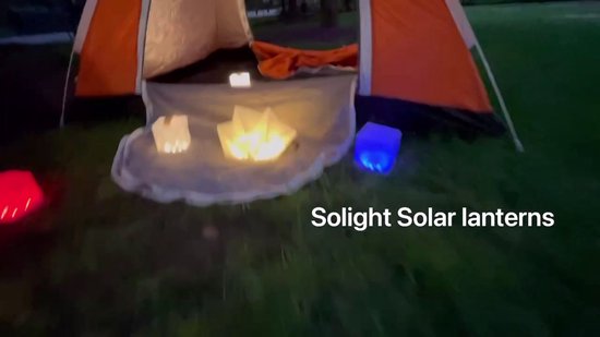 Solight Solarpuff - Lanterne LED - Lampe à Énergie solaire - Imperméable -  Pliable -... | bol.com