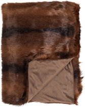 Hoyz | Alaska Bruin Blanket | 130 X 170 | Plaid Voor Woonkamer Of Slaapkamer