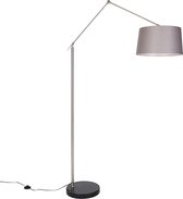 QAZQA editor - Moderne Vloerlamp | Staande Lamp met kap - 1 lichts - H 1908 mm - Antraciet -  Woonkamer | Slaapkamer