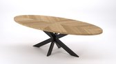 Eettafel ovaal 240x100x78 cm eiken