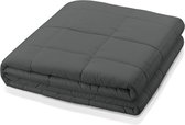verzwaarde deken-katoen zware dekens-zachte airconditioner dekbedden-Donkergrijs-122x183cm