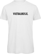 T-shirt Wit XL - voetbalmeisje - zwart - soBAD. | T-shirt unisex | T-shirt dames | Voetbal | Humor