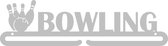 Bowling Medaillehanger RVS (35cm breed) - Nederlands product - incl. cadeauverpakking - sportcadeau - topkado - medalhanger - medailles - kegelen - muurdecoratie