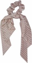 Scrunchie met sjaal - roze - voor kinderen & volwassenen
