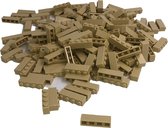 125 Bouwstenen 1x4 | Tan | compatibel met grote merken | SmallBricks