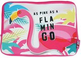 Zaska! laptoptas - As pink as a Flamingo - roze vogel jungle - laptophoes sleeve - 40 x 29 x 1 cm