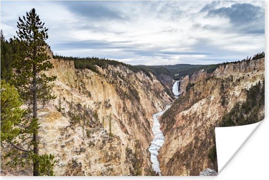 Yellowstone United States Poster 180x120 cm - Tirage photo sur Poster (décoration murale salon / chambre) XXL / Groot format!