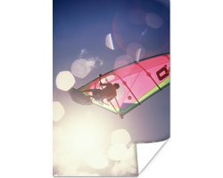 Poster Een windsurfer maakt een sprong - 60x90 cm