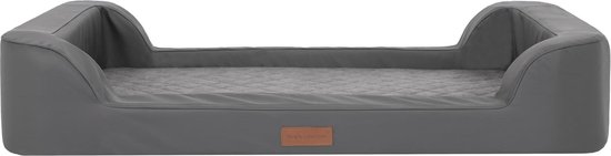 Dog’s Lifestyle hondenmand Premium Eco-Leder Antraciet 80cm Lage instap! Ook in 100 en 120cm