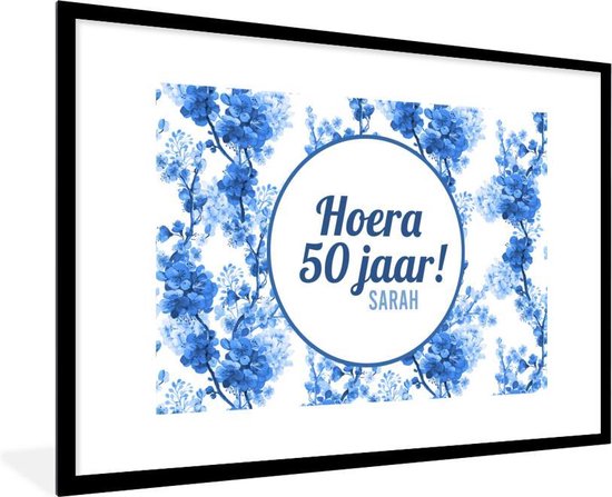 Fotolijst incl. Poster - Verjaardag - 50 Jaar - Sarah - 120x80 cm -  Posterlijst | bol.com