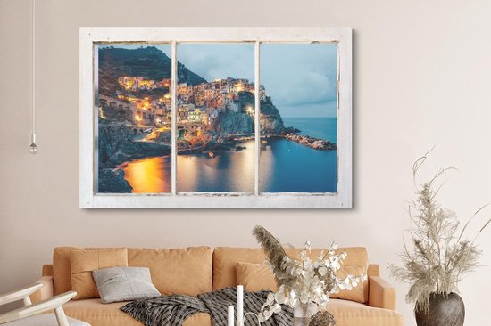 Tableau Toile Transparente - Mer - Italie - 180x120 cm - Décoration murale XXL