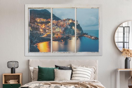 Tableau Toile Transparente - Mer - Italie - 180x120 cm - Décoration murale XXL