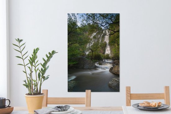 Un bel aperçu de la grande cascade du parc national de Klong Lan Toile 40x60 cm - Tirage photo sur toile (Décoration murale salon / chambre)