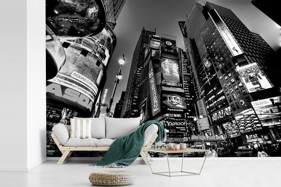 Behang - Fotobehang New York - USA - Zwart - Wit - Breedte 525 cm x hoogte  350 cm | bol