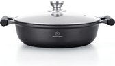 Royalty line - Braadpan - Ondiepe soeppan - 30cm - 7 Liter - Marble coating - Zwart - RLBR30M