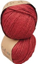 Cafuné macramé touw-Jute/Hennep-2mm-rood-85m-100g-jute touw-garen