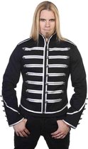 Banned Jacket -L- Military Drummer Zwart/Zilverkleurig