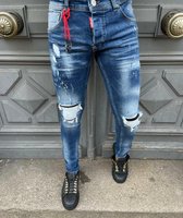 Heren jeans blauw denim - met scheuren - skinny fit & stretch - 505 - maat 30