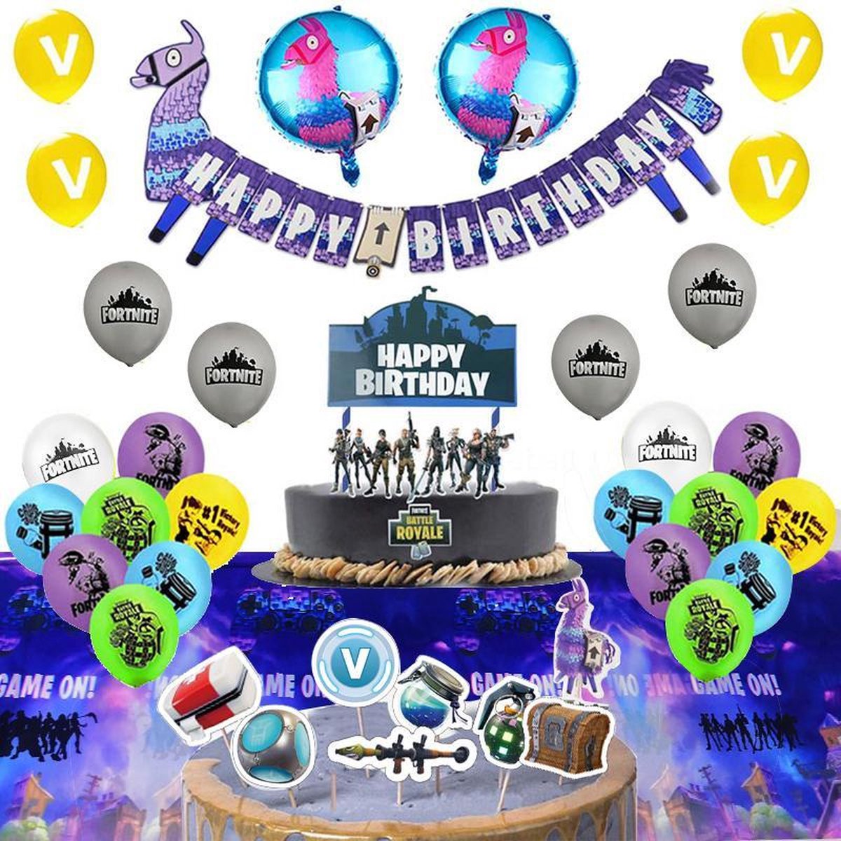 Golf thema verjaardagsfeestje decoratie, inclusief Happy Birthday banner, tafelkleed, ballonnen, cupcake toppers, Golf verjaardagsfeestje benodigdheden voor mannen, golfer, sportfanaten (B
