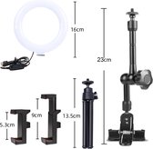 Lupio Ring licht voor Computer Laptop Desktop Zoom vergadering | Ring lamp met statief | ringlamp met statief | ringlamp laptop | ringlampen | ringlamp met statief
