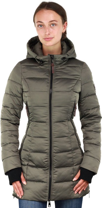 Versano Sky Dames Slim Fit Winterjas S - Groen