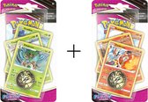 2 X Pokemon Sword & Shield Fusion Strike  Booster Premium Checklane Blister Pack) Rillaboom + Cinderace - Pokémon Kaarten