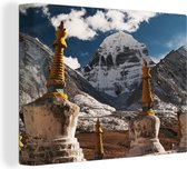 Peintures sur toile - La montagne asiatique Kailash près de l'ouest de la Chine - 120x90 cm - Décoration murale