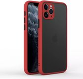 Smoke Transparant iPhone Xr Hoesje - Shockproof Hoesje iPhone Xr - Hoesje Apple iPhone Xr - Telefoonhoesje iPhone Xr - Rood - Shockproof - TPU & Siliconen hoesje - Luxe iPhone Cover