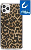 Apple iPhone 12 Hoesje - My Style - Magneta Serie - TPU Backcover - Leopard - Hoesje Geschikt Voor Apple iPhone 12
