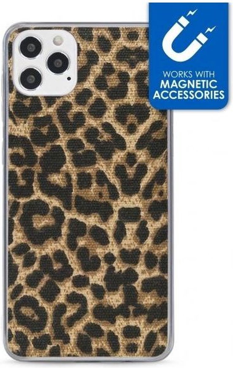 My Style Hoesje geschikt voor Apple iPhone 12 Telefoonhoesje Flexibel TPU | My Style Magneta Backcover | iPhone 12 Case | Back Cover - Leopard