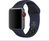 Mobigear Active Siliconen Bandje Geschikt voor Apple Watch Series 6 (44mm) - Blauw
