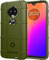 Mobigear Rugged Shield TPU Backcover Hoesje - Geschikt voor Motorola Moto G7 - Groen