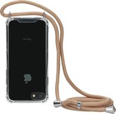 Mobiparts Lanyard TPU Hoesje met koord Hoesje - Geschikt voor Apple iPhone 7 - Nude