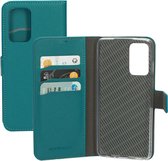 Samsung Galaxy A52 Hoesje - Mobiparts - Saffiano Serie - Kunstlederen Bookcase - Turquoise - Hoesje Geschikt Voor Samsung Galaxy A52