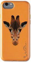 Apple iPhone 8 Hoesje - Wilma - Electric Savanna Serie - Eco Friendly Backcover - Giraffe Orange - Hoesje Geschikt Voor Apple iPhone 8