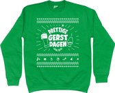 Kersttrui Dames en Heren - Prettige GERSTdagen - Foute Kersttrui - Christmas Sweater - Groen - XXL