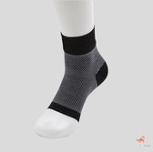 Enkel compressiesok (paar) | Bracefox™ - L/XL - Large/Extra Large - Zwart - Geschikt voor maat 43-48