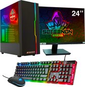 ScreenON - Gaming Set - X105127 - V1 (Game PC X105127 + 24 Inch Monitor + Toetsenbord + Muis)