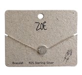 Armband - Letter W - 925 Sterling zilver - 17 tot 19 Centimeter verstelbaar - Damesdingetjes